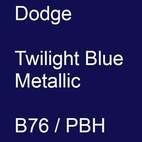 Dodge, Twilight Blue Metallic, B76 / PBH.